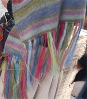 earth stripe shawl
